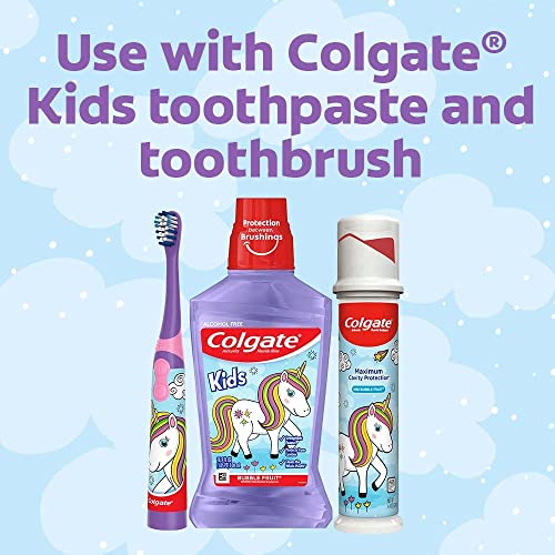 Colgate Kids Mouthwash, Unicorn, Bubble Fruit Flavor, Anticavity Fluoride Mouthwash, 16.9 Ounce (Pack of 6)