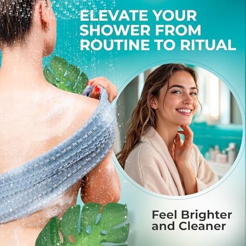 BONDI Exfoliating Washcloth for Smooth Skin - Extra Long - Perfect for Back Scrubbing - Made in Japan