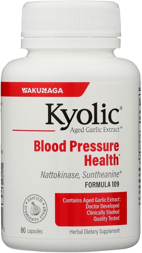 Kyolic Aged Garlic Extract Blood Pressure Health Formula 109-80 Capsules
