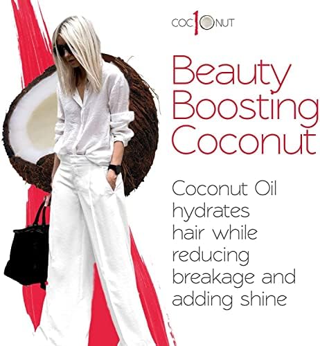 Coconut Thermal Protection Spray - Prevents Frizz and Split Ends for All Hair Types - Heat Defense Up To 450ºF - 8.45fl.oz