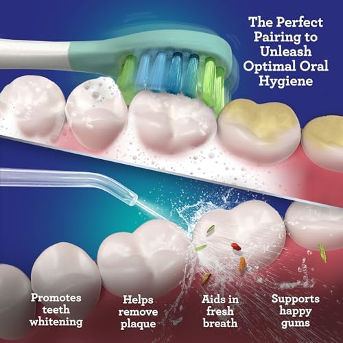 GuruNanda Lion & Lamb Kit 2.0, Electric Toothbrush with Water Flosser Combo, 4 Jet Tips, 4 Brush Heads, & IPX7 Waterproof Design for Complete Oral Care, Lavender