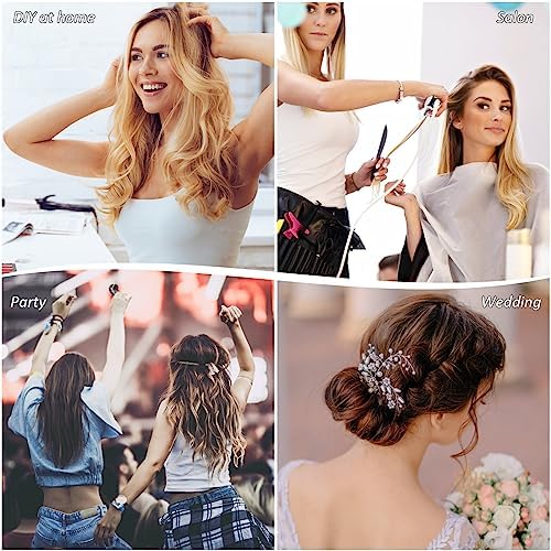 Hair Extension Tools Kit, 2500 Silicone Lined Micro Rings, 1 Plier, 1 Comb, 1 Threader, 1 Crochet Hook, 10 Curved Hair Needle, 5 Metal Hair Clips, 5 Rolls Sewing Threads, 1000 Mini Rubber Bands