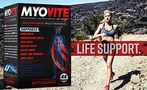 Myogenix Myovite Multivitamins for Athletes - High Performance Vitamins For Men and Women Athletes, Easy-to-Swallow Daily Vitamins (44 Packets/Box)