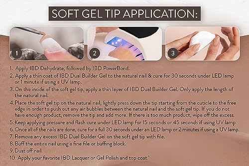 ibd Dual Builder Gel in Barely Nude, Soft Gel/Adhesive, Easy Soak Off, 0.5 oz