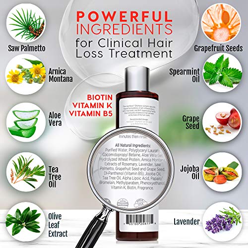 HairStem DHT Blocker Hair Growth Shampoo Products with Biotin, Saw Palmetto - Clinically Developed - Hair Loss Products Treatments- 10oz