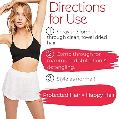 Coconut Thermal Protection Spray - Prevents Frizz and Split Ends for All Hair Types - Heat Defense Up To 450ºF - 8.45fl.oz