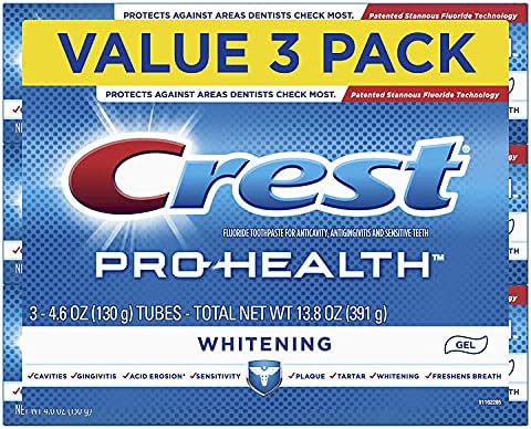 Crest Pro-Health Whitening Gel Toothpaste, 4.6 oz, 3 Count, Triple