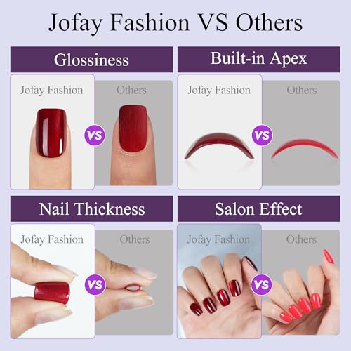 Cat Eye Press on Nails Short 5 Styles, Jofay Fashion 160Pcs Salon-Like Fake Nails with Glitter Chasing Light Cat Eye Designs, Valentines Artificial Acrylic Nails Glue on Nails Stick on Nails for Women