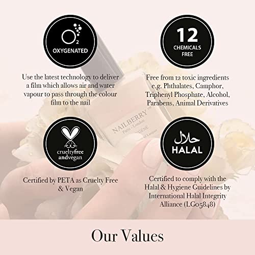 L'Oxygéné Oxygenated Nail Lacquer | Elegance | Light Pink Semi-Sheer Nail Polish | UV Protected Long-Wear Nail Polish | 12-Free | Vegan | Certified Halal | Cruelty & Gluten Free | 15 ml