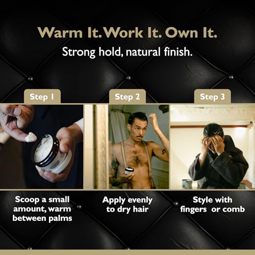 Grooming Clay – Strong Hold, Natural Matte Finish, and Flexible Styling with Kaolin Clay & Beeswax – Tobacco Vanilla Scent – 3.4 oz (1-pack)