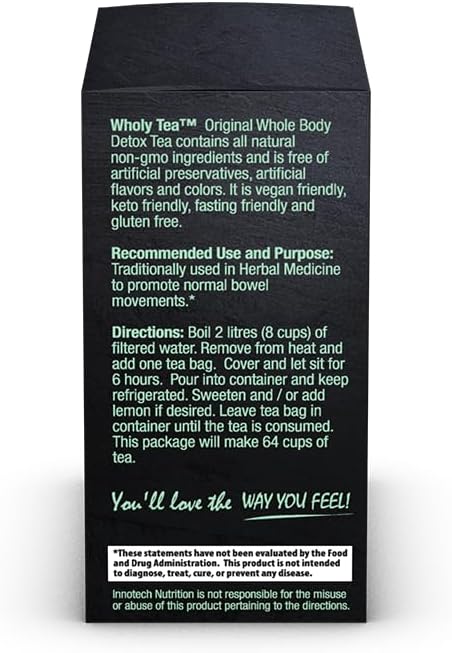 INNOTECH Nutrition: Wholy Tea Original - 8 Count (1 Month Supply)