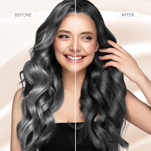 IIIMEIDU Black Hair Dye Shampoo 3 in 1, Natural Hair Dye Semi Permanent Hair Color, Gray Hair Cover Up, Ginger Essence shampoo for Color Treated Hair for Women and Men (500ml) 1