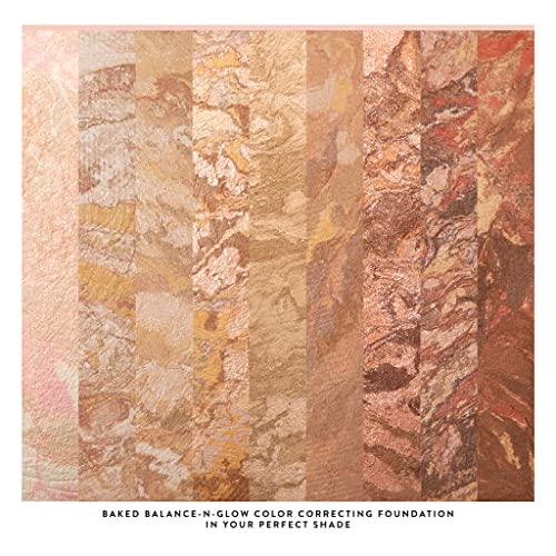 LAURA GELLER NEW YORK Get Glowing Kit (2pc): Baked Balance-n-Glow Illuminating Powder Foundation, Fair + Airbrush Kabuki Makeup Brush