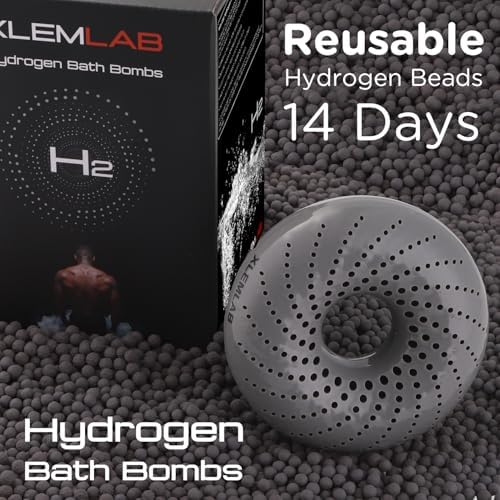 H2 Hydrogen Bath Bombs – Molecular Hydrogen Tablets for Bath,H2 Water Soaks, Relaxing Post-Exercise Routine, Muscle Recovery,Gift for Men, 4 Packs Gray