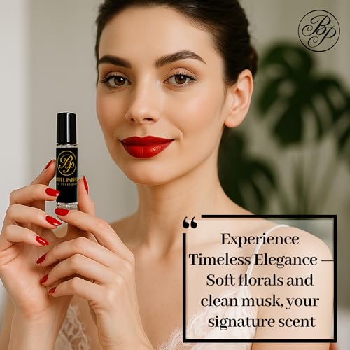 Comparable to White Linen Alcohol-Free Perfume Oil for Men & Women – Long Lasting Fragrance, 98% True-to-Scent, Clean Perfume, Travel Size Roll-On Glass Bottle – 8ml, Floral, Powdery, Green