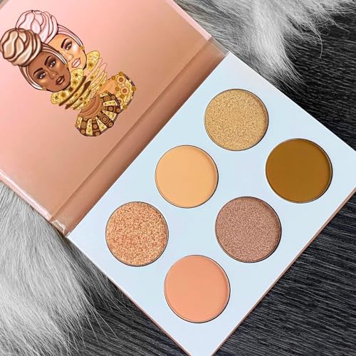 Juvia's Place Palette The Nudes - Neutral Hues, Blush, Sand, & Shimmer, Professional Eye Makeup, Pigmented Palette for Eye Color & Shine, Pressed, Shades of 6