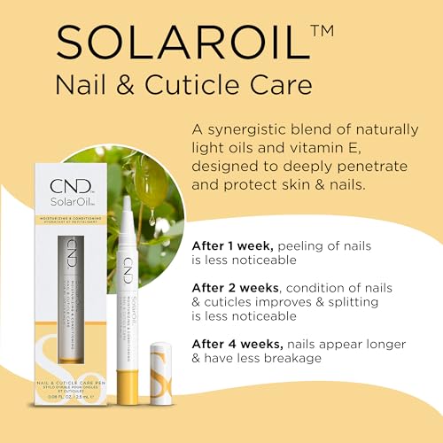 CND SolarOil & RescueRXx, Cuticle Oil Pen, Keratin Nail Treatment Pen, On-the-Go, Travel-Sized