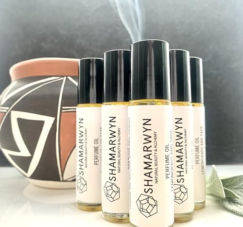 Lemongrass and Sage Perfume Oil Natural Organic Botanical Essential Oil Blend Roll-On 10ml