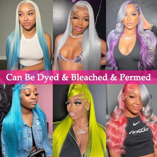 30 Inch 613 13x6 Lace Front Wig Human Hair Straight Blonde Wig Human Hair 613 HD Transparent Lace Frontal Wigs Human Hair Pre Plucked with Baby Hair 200 Density Blonde Human Hair Wigs for Women