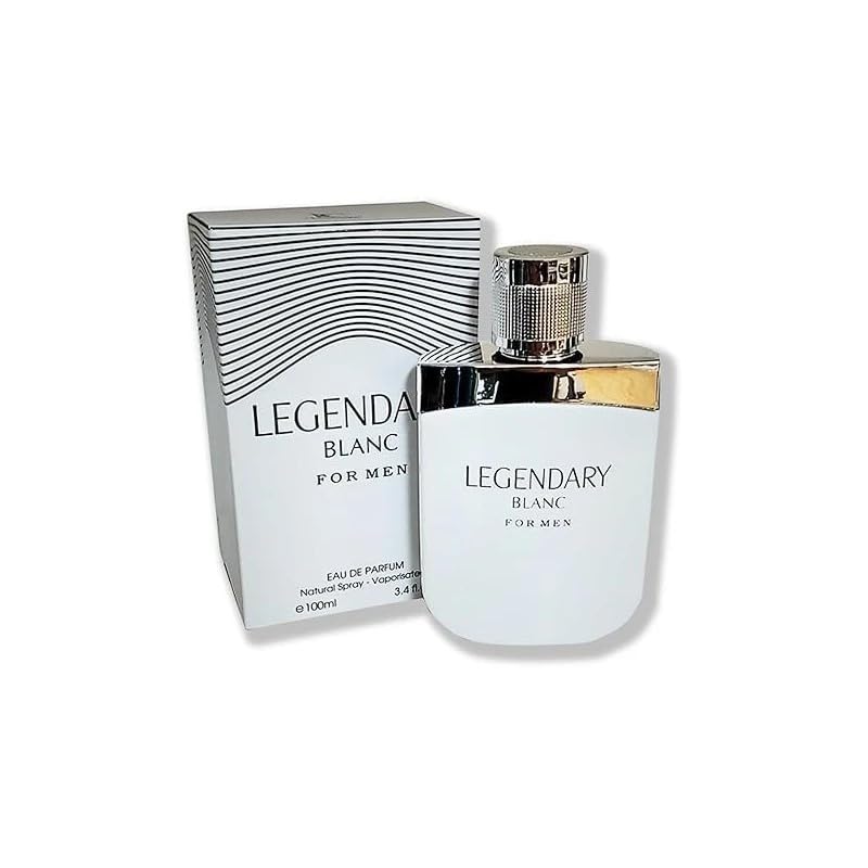 LEGENDARY BLANC Cologne for Men Eau de Parfum Woody Aromatic Fragrance 3.4oz/100ml, Natural Spray, Long Lasting
