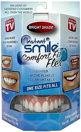 Instant Smile Comfort Fit Flex - Bright Shade - Upper Veneer Cosmetic Teeth