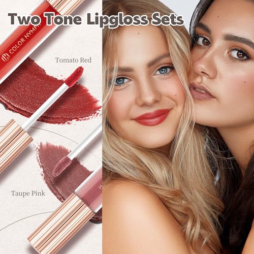 Color Nymph Face Makeup Kits, Makeup Gift Sets For Girls Make up Gift Sets For Women With Lipgloss Liquid Blush Solid Blusher Highlighters Contour Stick and Double-ended Brush -Special Edition
