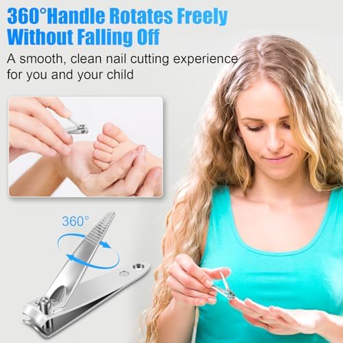 HOFASON 100 Pcs Nail Clippers Bulk for Men Women Adult, Professional Stainless Steel Fingernail & Toe Nail Clipper Cutter Set Travel Manicure Pedicure Trimmer Kit Gift for Homeless Supplies