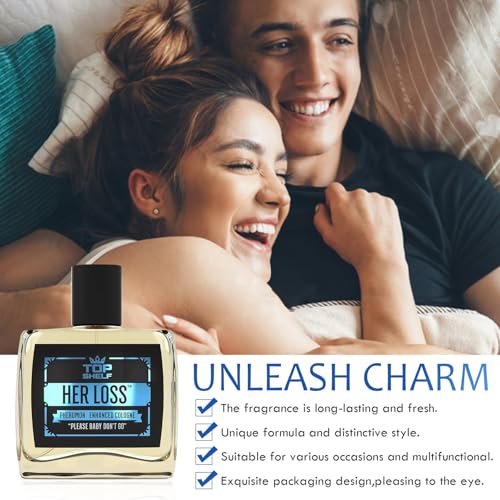 Her Loss Cologne for Men (Pheromone-Enhanced), Herloss Perfume Para Hombre, Top Shelf Pheromone Enhanced Colognes for Men, Long Lasting Scent | Natural Herbal Formula | Awaken Raw Instinct