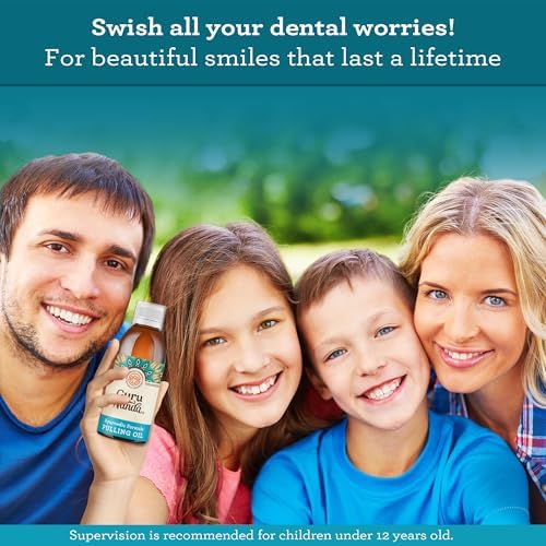 GuruNanda Original Oil Pulling Mouthwash, Promotes Deep Cleaning, With Coconut & Sesame for Teeth & Gum Health & Fresh Breath, ALcohol-free, 3X8.45 Fl Oz