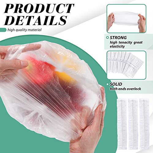 Leyndo 1000 Pcs Disposable Shower Caps Waterproof Plastic Bath Caps Bulk, Elastic Hair Processing Thick Waterproof Bath for Women, Spa Party Travel, Hair Salon(Clear)