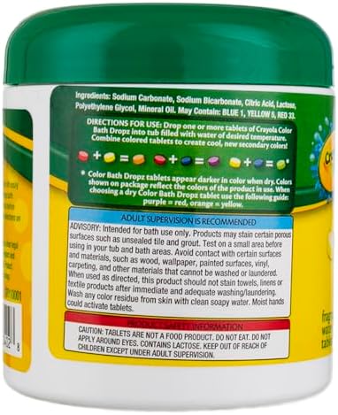 Crayola Color Bath Dropz 3.59 Ounce - 60 Tablets (Pack of 4)