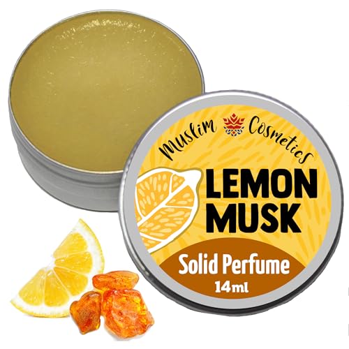 Lemon Musk SOLID Perfume | Made with real Lemon essential oils | Musk | Amber | Halal perfume || Made in Canada - Muslim Cosmetics - Lemon Musk 0.5oz / 14ml