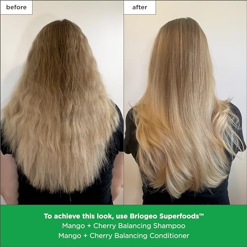 Briogeo Superfoods Mango + Cherry Balancing Shampoo, Replenish Dull, Dry Hair and Balance Oil for Oily Hair, Controls Oil and Nourished All Hair Types and Textures, Vegan, Cruelty-Free