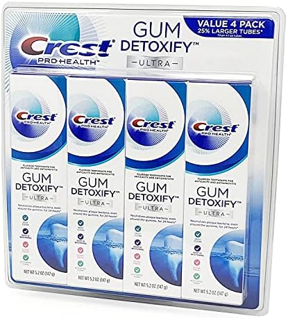 Crest Pro Health Ultra Gum Detoxify Toothpaste (4-Pack, 5.2 oz each)