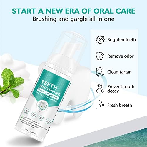 Citrus Baking Soda Teeth Whitening Toothpaste, 2 Pack - Ultra-fine Mousse Foam, Deeply Cleans Gums, Removes Stains