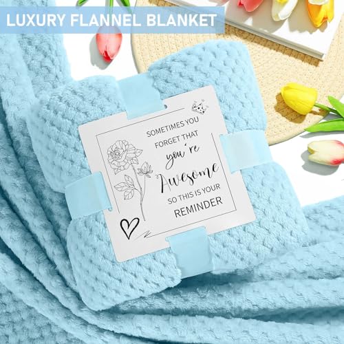 Happy Birthday Gifts for Women Mom Her Friend Sister Wife Grandma, Self Care Gifts Get Well Gifts Unique Relaxing Spa Gift Basket Set, Christmas Gifts for Women Mom Grandma (Blue)