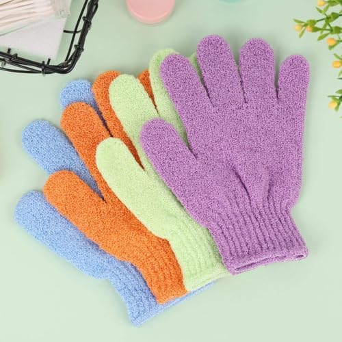 BTYMS 96 Pcs Shower Exfoliating Gloves Hand Exfoliating Glove Body Scrubber Loofah Washing Gloves for Shower, Spa, Massage and Body Scrubs, Dead Skin Cell Remover