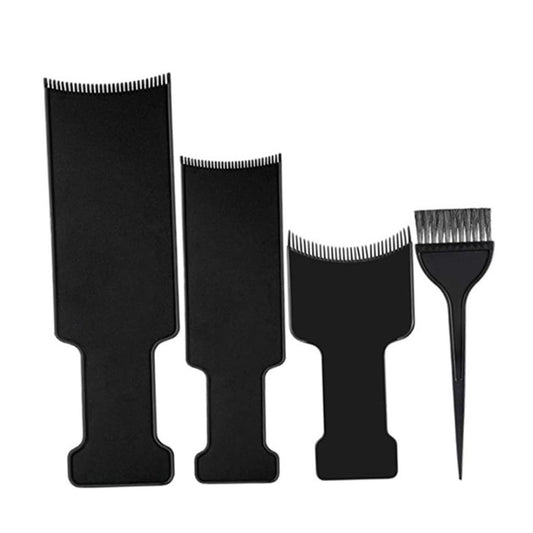 CIMAXIC 4Pcs Portable Hair Dye Highlighting Boards Hairdressing Tools for Hair Salon Use Black Hair Highlighting Board for Professional and Home Coloring