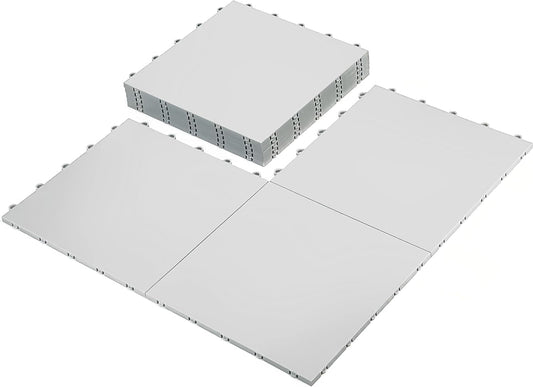 InOut Flooring 15 Grey Tiles - High Durability Colored Flooring Tiles - Interlocking Versatile Training Surface - Roller Skate Indoor&Outdoor, Dance Floor Tiles, Basketball Tiles, Multi Sports Floor