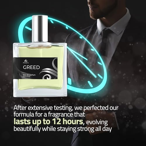 Greed Cologne for Men | Affordable Men's Perfume | 12 Hour Lasting Luxury Perfumes for Men | Gift-Ready Men's Cologne | Original Fragrances