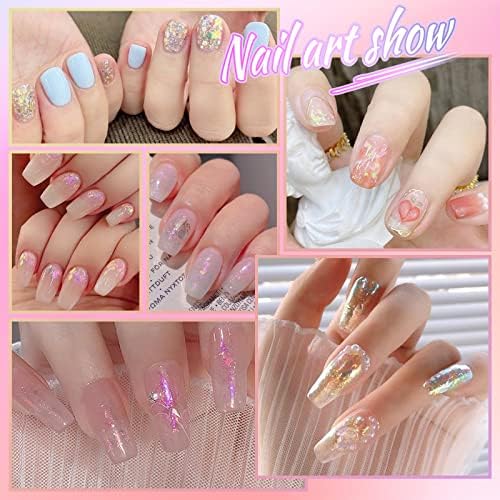 Laza Chameleon Flakes, 8 Colors Nail Confetti Powder, Irregular Colorshift Pigment Powder for Nails Art Supplies, Epoxy Resin Tumbler, Slime, Crafts Decoration - Glass Starry Night