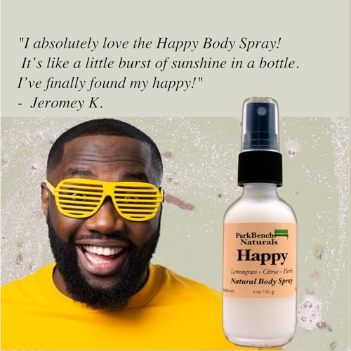 Happy Aromatherapy Body Spray – Bright, Citrusy & Uplifting with essential oils of Lemongrass + Citrus + Herbs