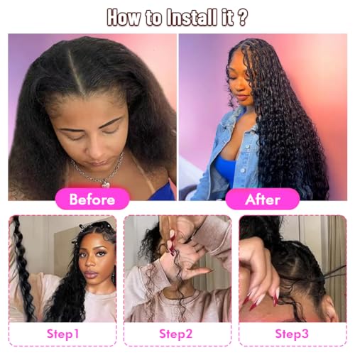 Human Braiding Hair for Boho Braids 110g Curly Boho Hair for Braiding Deep Wave Bulk Bohemian 100% Human Hair for Micro Braiding Wet and Wavy No Weft 2 Bundles Natural Color 18 Inch