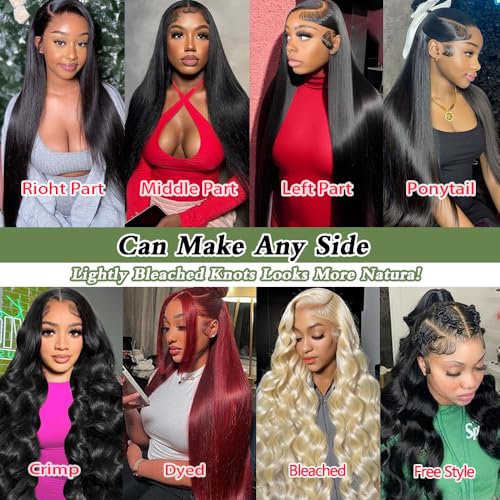 30 Inch 13x6 Lace Front Wigs Human Hair Pre Plucked Straight HD Lace Front Wigs Human Hair 180 Density 13x6 Frontal Wigs with Baby Hair Straight Glueless Wigs Human Hair for Women