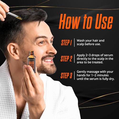 Abera Hair Growth Serum 1.69 fl oz for Hair Loss, Natural Hair Regrowth Treatment for Hair & Beard with Biotin & Castor Oil | Extra Strength & Bigger Size
