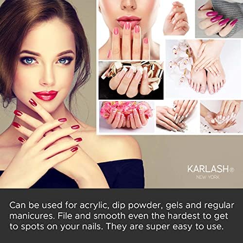 Karlash Nail Mini Orange Buffer Block File 80/100 Grit 2 Sided (390 Count)