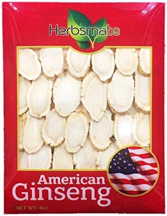 Hand-Selected A Grade American Ginseng Large Slice (4Oz. Box)