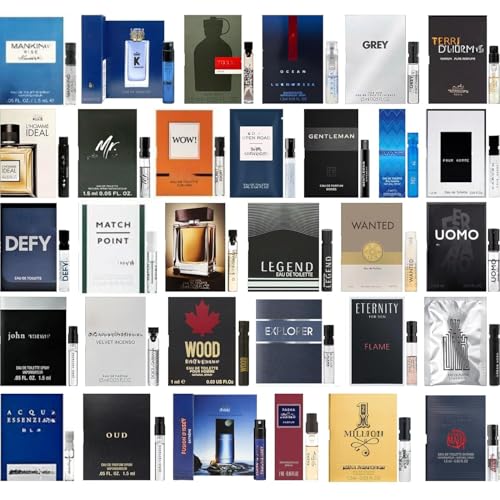 High End Random Selection Designer Fragrance Cologne Sampler Set for Men - (Pack of 10 Sample Vials)
