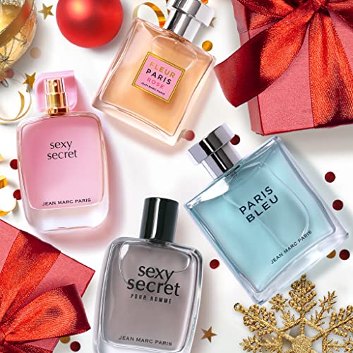 Jean Marc Paris Femme Noir Eau de Parfum Spray 100ml, Women's Floriental Perfume, 3.4 fl. oz, notes of Strawberries, Sweet Pink Rose, and Vanilla