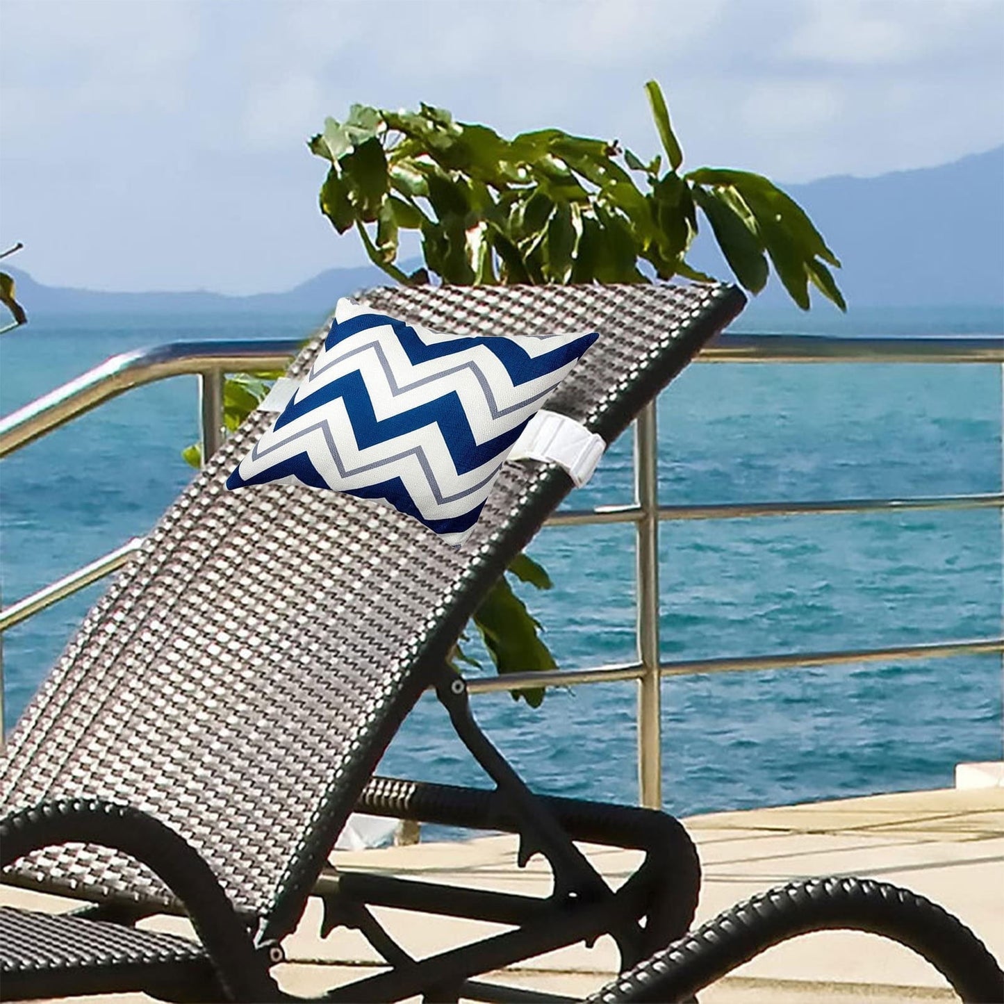 Kcavykas Savings Outdoor Chaise Lounge Waterproof Pillow Cover, Striped Headrest Cushion, Removable Cushion Core Pillow Fast-Selling Limited-Time Deals